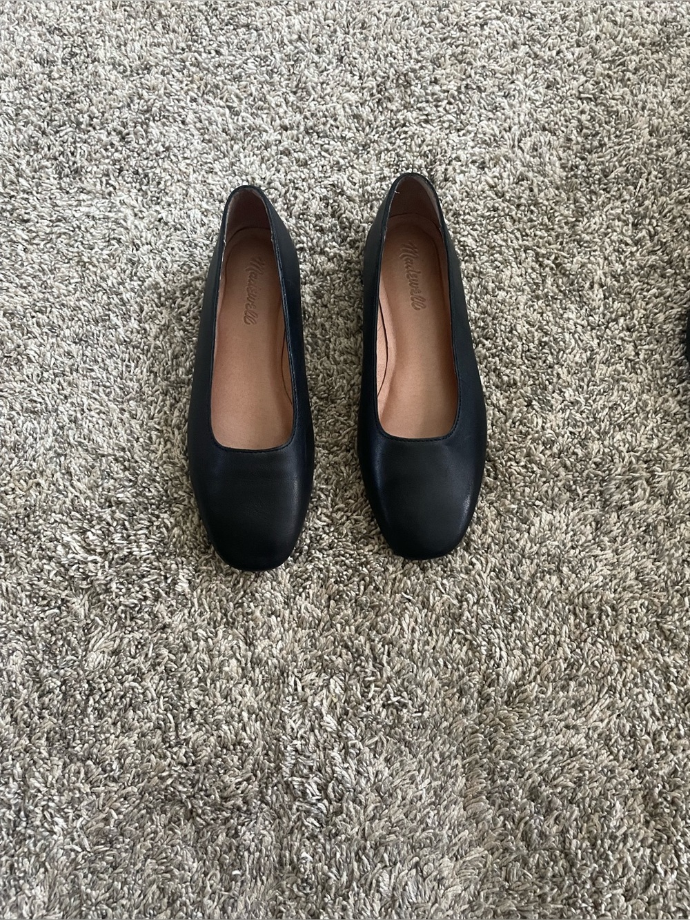 Madewell Mylie Black Leather Ballet Flats in SZ 6.5 only worn once